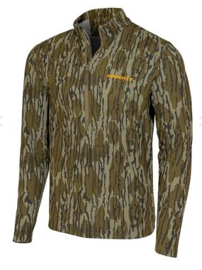 Mudd Men’s Olive Camo Lightweight Quarter‑Zip Pullover